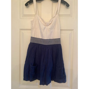Women's Abercrombie Dress, Size S, Navy and White